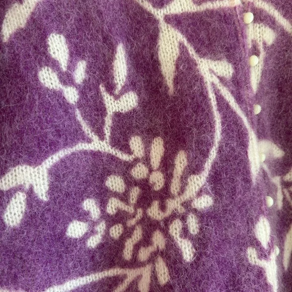 Sézane Purple Floral Cardigan - Picture 4 of 9